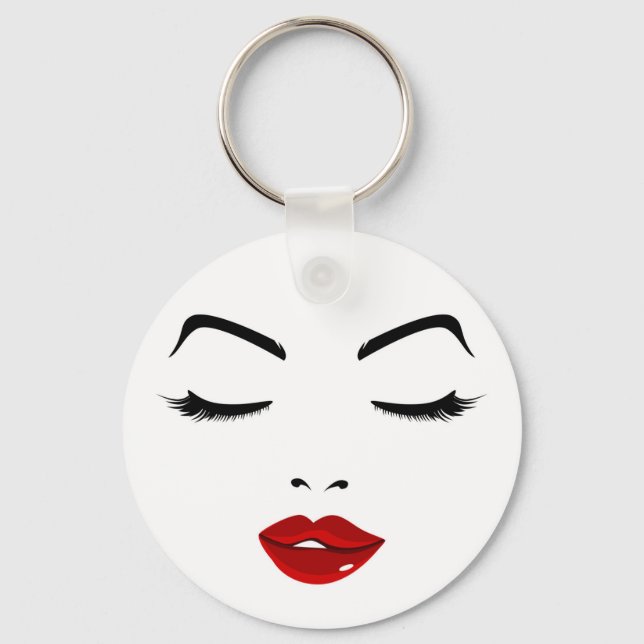 Elegant Face Key Ring (Front)