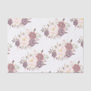 Elegant Faded Floral Wedding Invitation Tissue Paper
