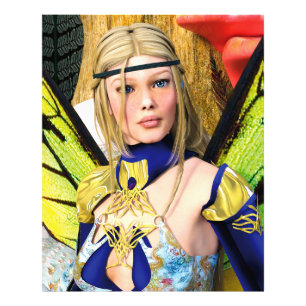 Elegant Fairy Butterfly Fantasy Portrait Photo Print