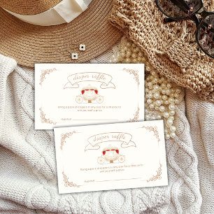Elegant Fairy Carriage Diaper Raffle Baby Shower Enclosure Card