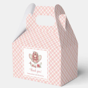 Elegant Fairy Girl Blush Floral Birthday Favor Box
