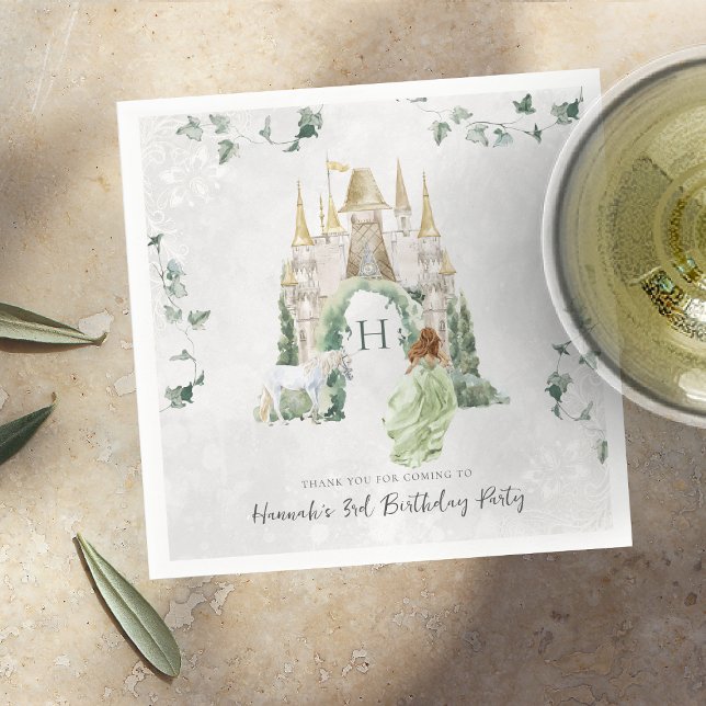 Elegant Fairy Tale Princess | Birthday Party Napkin (Creator Uploaded)