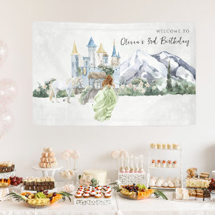 Elegant Fairy Tale   Princess Birthday Welcome Banner