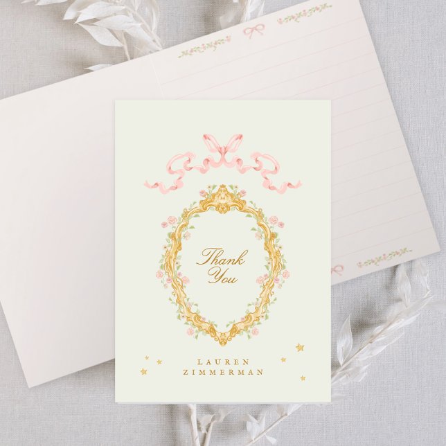 Elegant Fairytale Princess Birthday Party Thank You Card (Creator Uploaded)