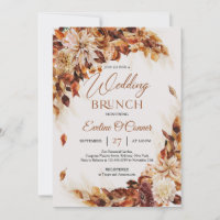 Elegant fall and autumn flowers wedding brunch