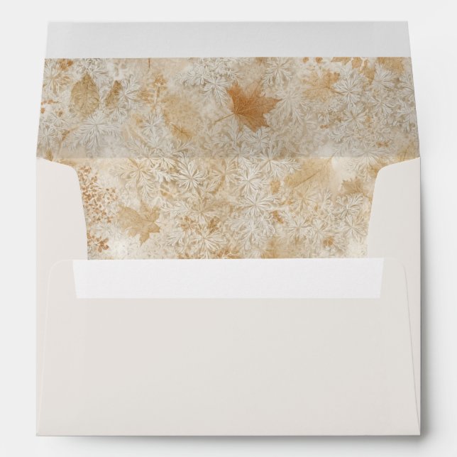 Elegant Fall Autumn Wedding Envelope (Back (Bottom))