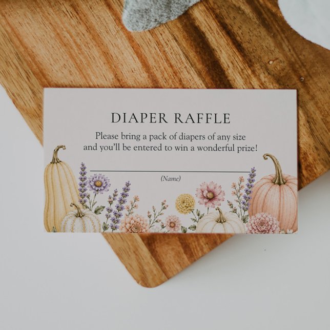Elegant Fall Baby Shower Diaper Raffle Card (Creator Uploaded)
