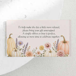 Elegant Fall Baby Shower Display Shower Card