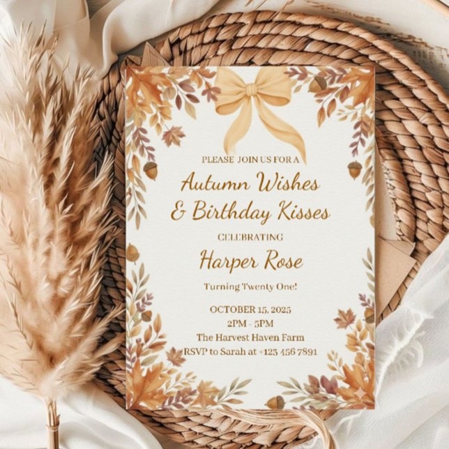 Elegant Fall Birthday Invitation (Creator Uploaded)