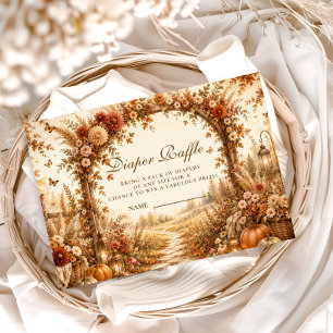 Elegant Fall Boho Diaper Raffle Enclosure Card