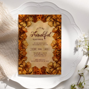 Elegant Fall Botanical Celebration Invitation