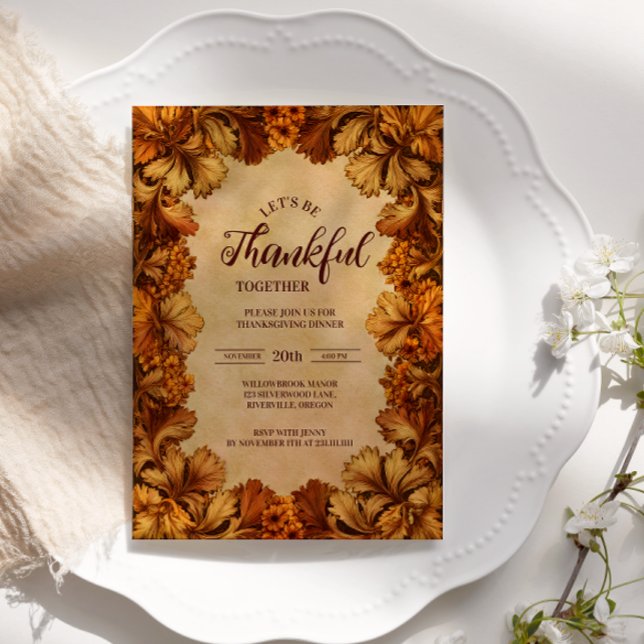 Elegant Fall Botanical Celebration Invitation (Creator Uploaded)