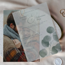 Elegant Fall Botanical Sage Overlay Wedding