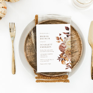 Elegant Fall Bridal Brunch Invitation