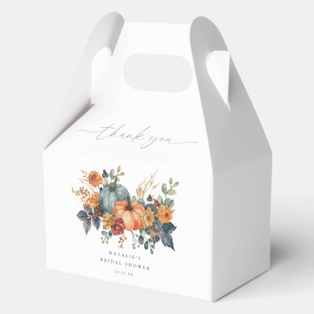 Elegant Fall Bridal Shower Favour Box (Front)