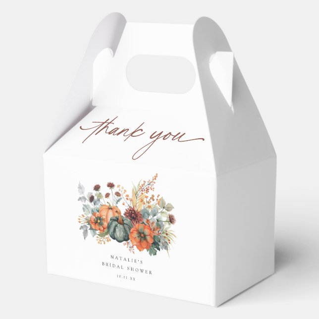 Elegant Fall Bridal Shower Favour Box (Front)