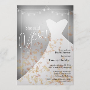 Elegant Fall Bridal Shower Invitation