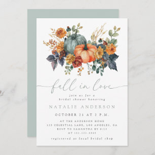 Elegant Fall Bridal Shower Invitation