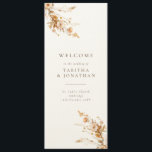 Elegant Fall Brown & Orange Wildflowers Wedding Programme<br><div class="desc">Fall Brown & Orange Wildflowers Wedding Program printed on Ecru card</div>