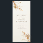 Elegant Fall Brown & Orange Wildflowers Wedding Programme<br><div class="desc">Fall Brown & Orange Wildflowers Wedding Program printed on Ecru card</div>