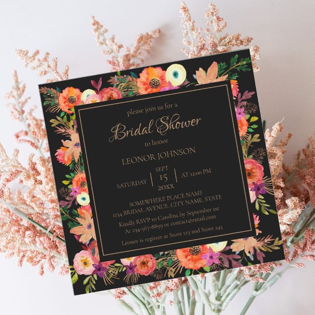 Elegant Fall Colours Bridal Shower Invitation (Creator Uploaded)