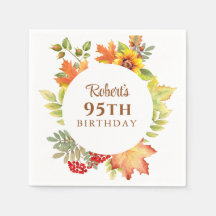 Elegant Fall Floral 95th Birthday