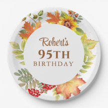 Elegant Fall Floral 95th Birthday