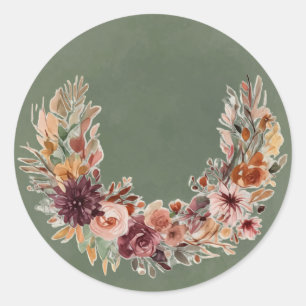 Elegant Fall Floral Arch Sticker