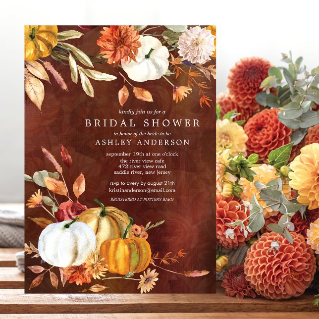 Elegant Fall Floral Autumn Bridal Shower I Invitation (Creator Uploaded)