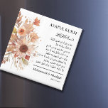 Elegant Fall Floral | Ayatul Kursi Nikah Favours Magnet<br><div class="desc">Elegant Fall Floral | Ayatul Kursi Nikah Muslim Wedding Favours Magnet This designed with an elegant fall flower combine with holy calligraphy of ayatul kursi to celebrate muslim wedding, nikah and walima, in hope blessing and du'a from the guest to the newlywed couple Easily personalised and customise with adding text...</div>