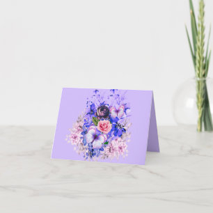 Elegant Fall Floral Bouquet Folded Thank You Card