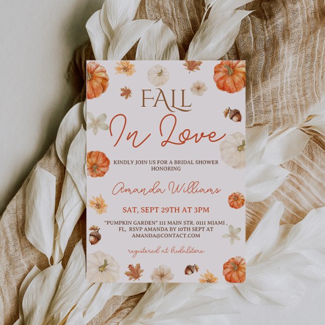 Elegant Fall Floral Bridal Shower Invitation (Creator Uploaded)
