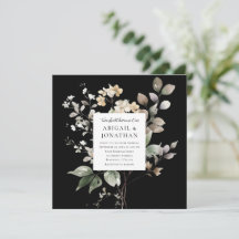 Elegant Fall Floral on Black Christian Wedding