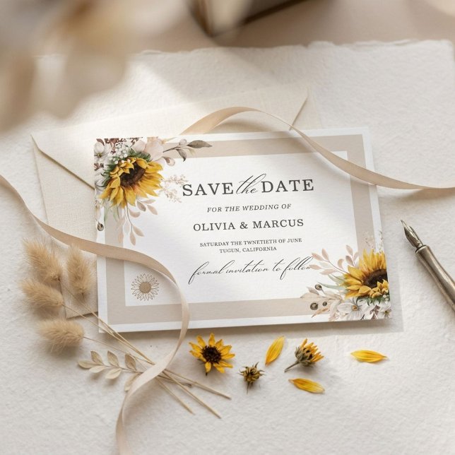Elegant Fall Floral Save the Date Card (Creator Uploaded)