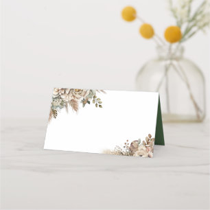 Elegant Fall Floral Thanksgiving Place Card