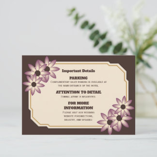 Elegant Fall Floral Wedding Invitation Template
