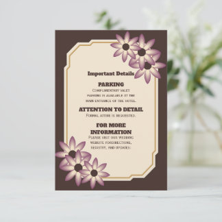 Elegant Fall Floral Wedding Invitation Template
