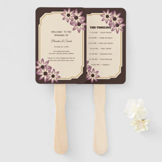 Elegant Fall Floral Wedding Invitation Template Hand Fan