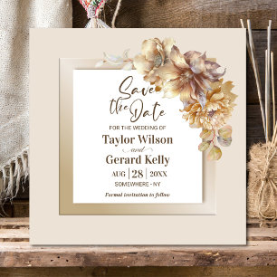 Elegant Fall Floral Wedding Save the Date