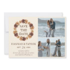 Elegant Fall Floral Wreath 3 Photo Collage