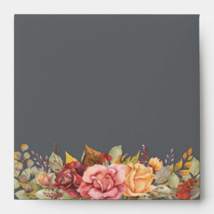 Elegant Fall Florals/Thanksgiving Return Address Envelope