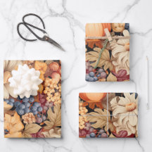 Elegant fall harvest pattern stylish chic