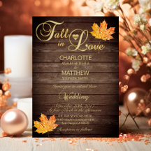 Elegant FALL in LOVE Rustic Wood Wedding