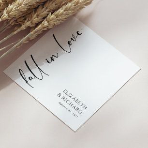 Elegant Fall in Love Script Wedding Napkins