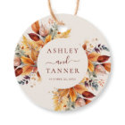 Elegant Fall Leaves Autumn Wedding