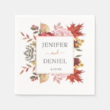 Elegant Fall Leaves Autumn Wedding 