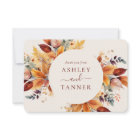 Elegant Fall Leaves Autumn Wedding