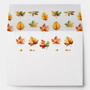 Elegant Fall Leaves Baby Shower Envelope