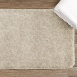 Elegant Fall Leaves Boho Minimalist Farmhouse Bath Mat