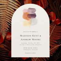 Elegant Fall Leaves Modern Autumn Art Wedding